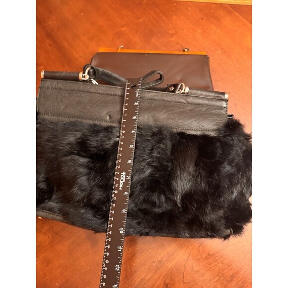 Bag by diane gail - Gem Diane Gail Bag~Black Rabbit Fur w/Lambskin Leather